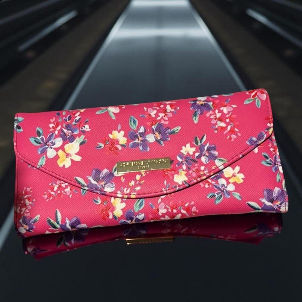 Adrienne Vittadini Pink Floral Wallet